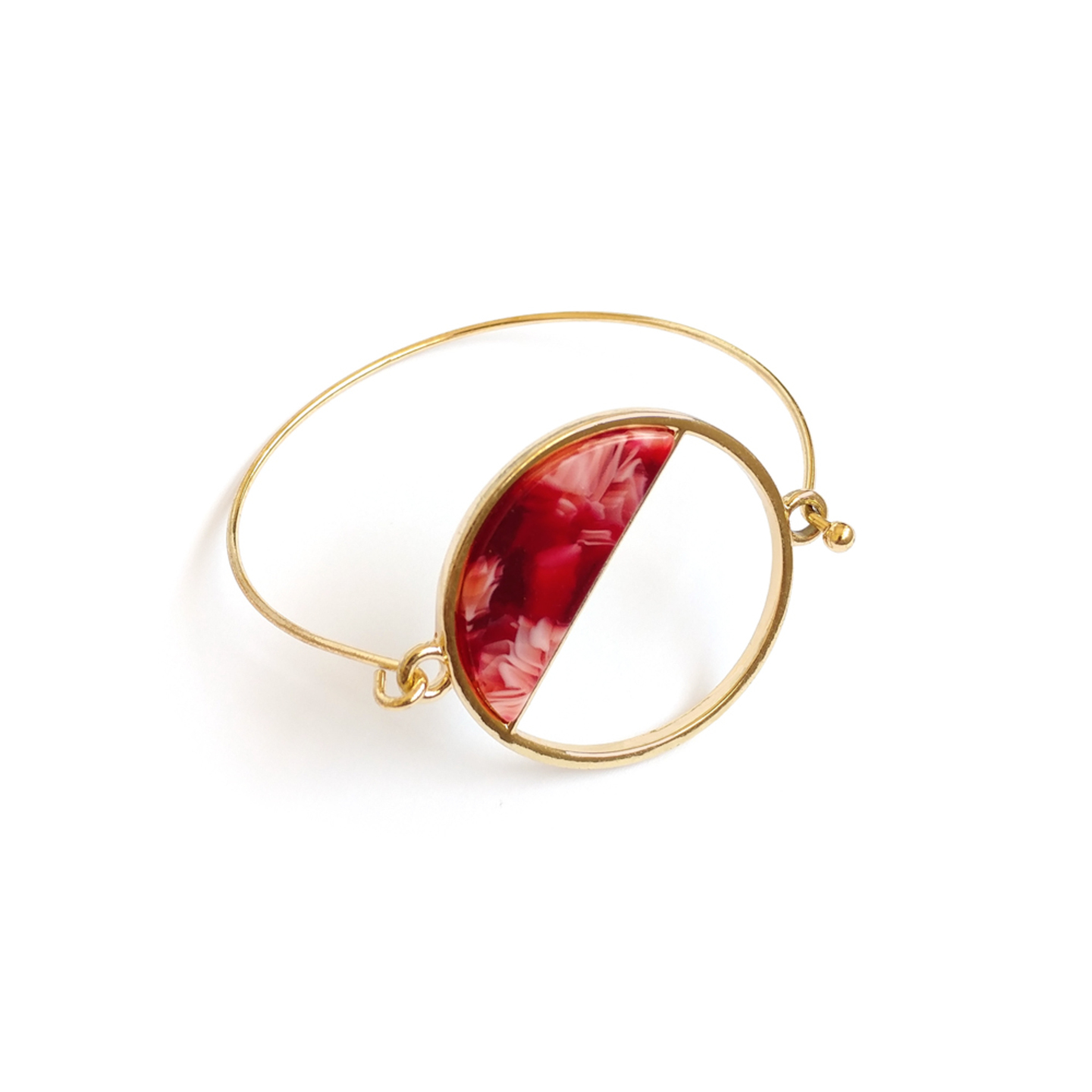 Pasadena Resin Bangle in Red