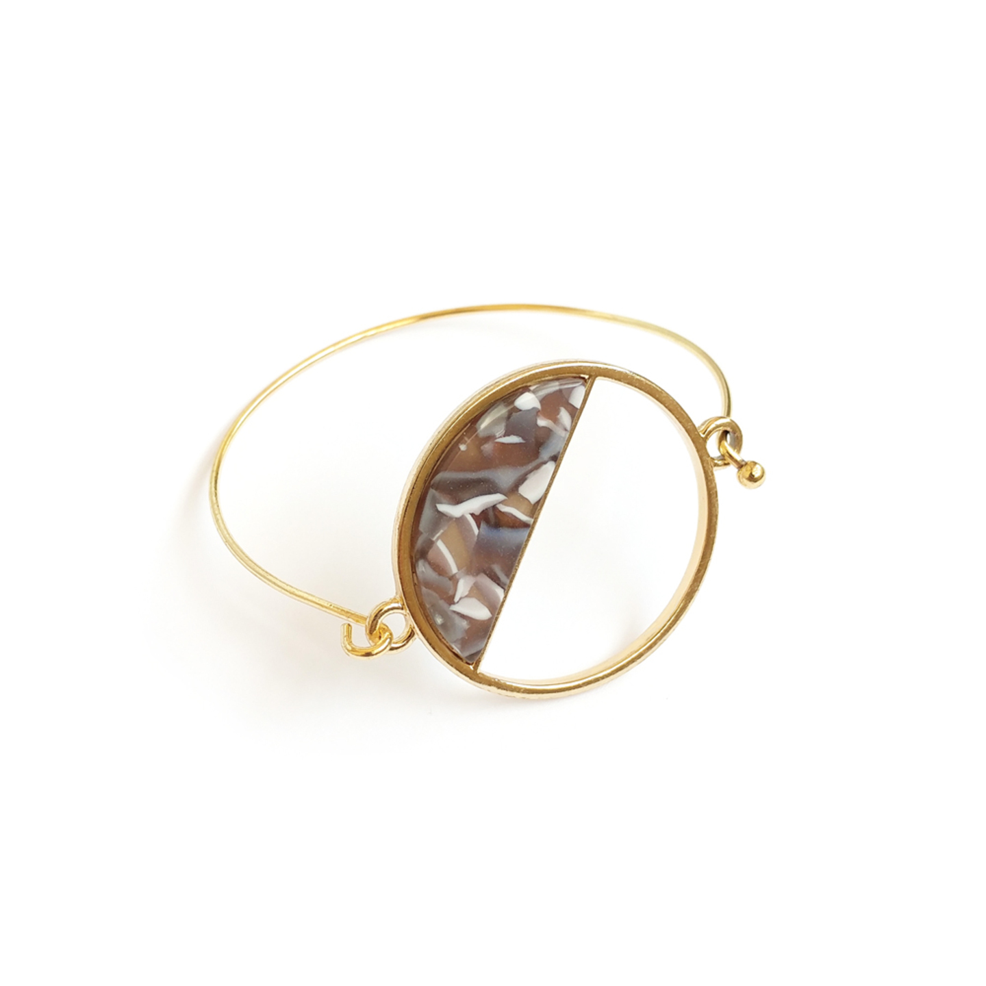 Pasadena Resin Bangle in Ash