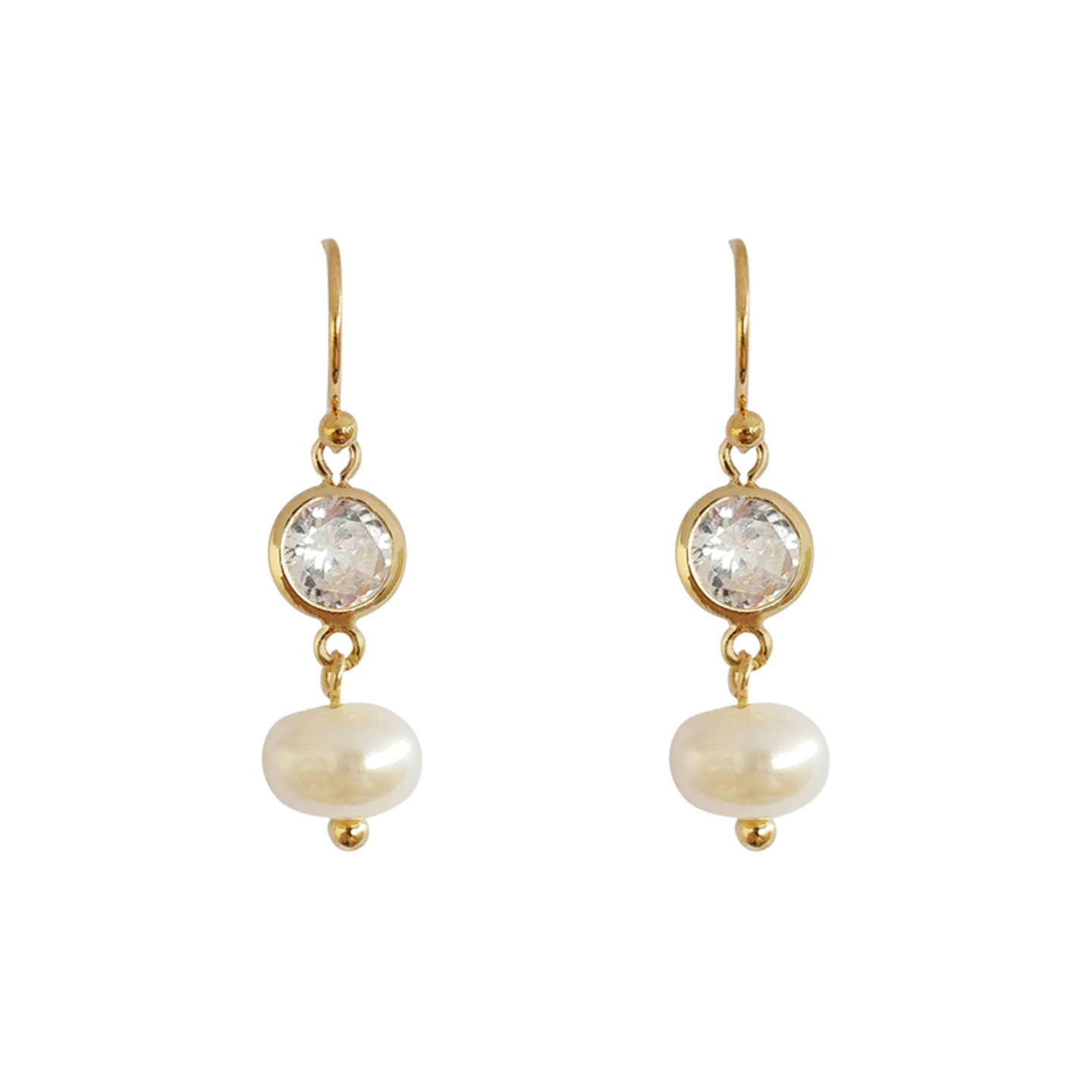Keily Crystal and Pearl Earrings