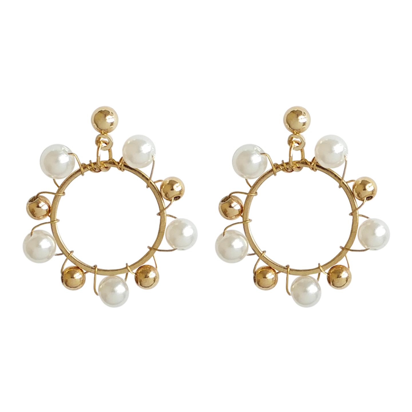 Kady Pearl Wreath Earrings