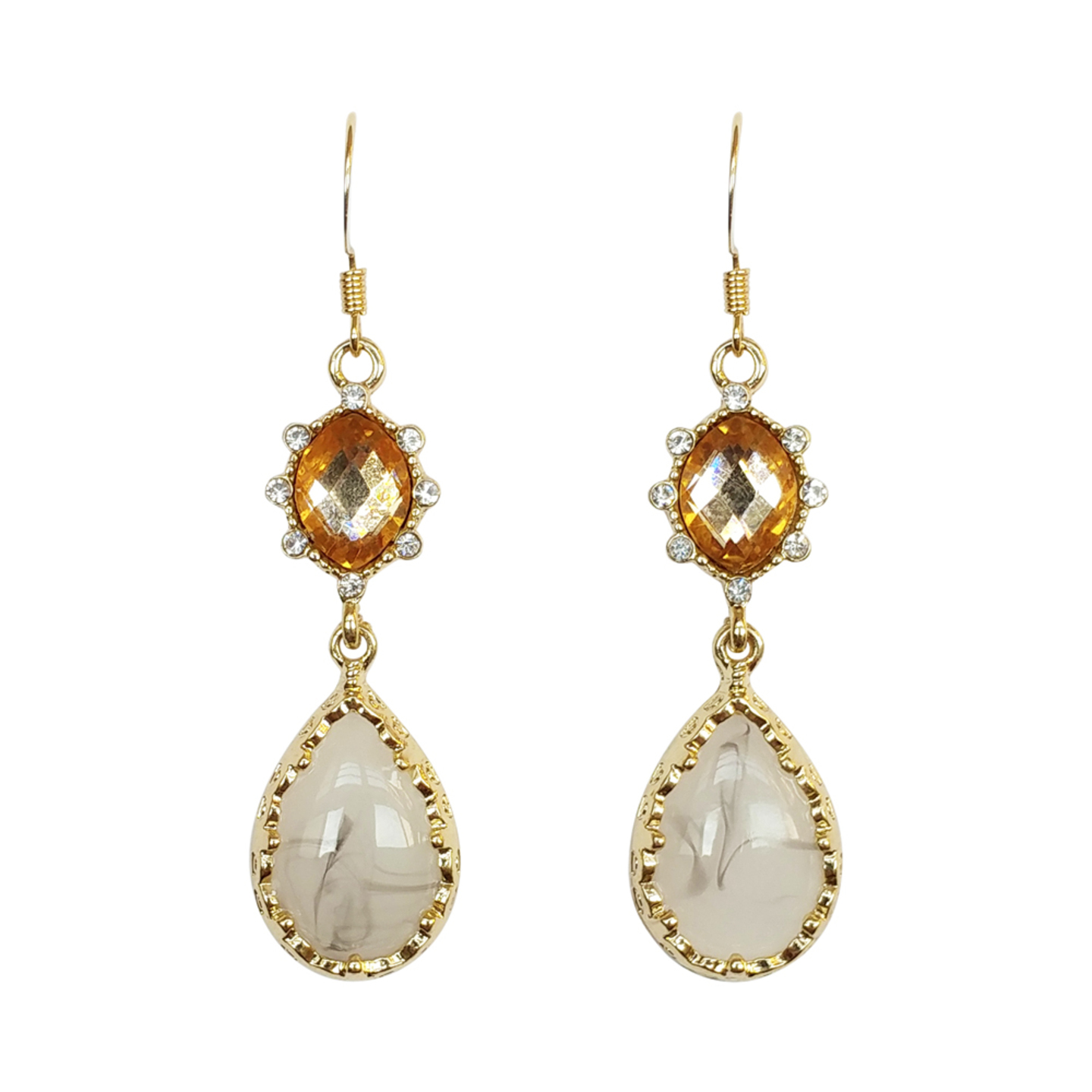 Ottilie Rhinestone Teardrop Earrings