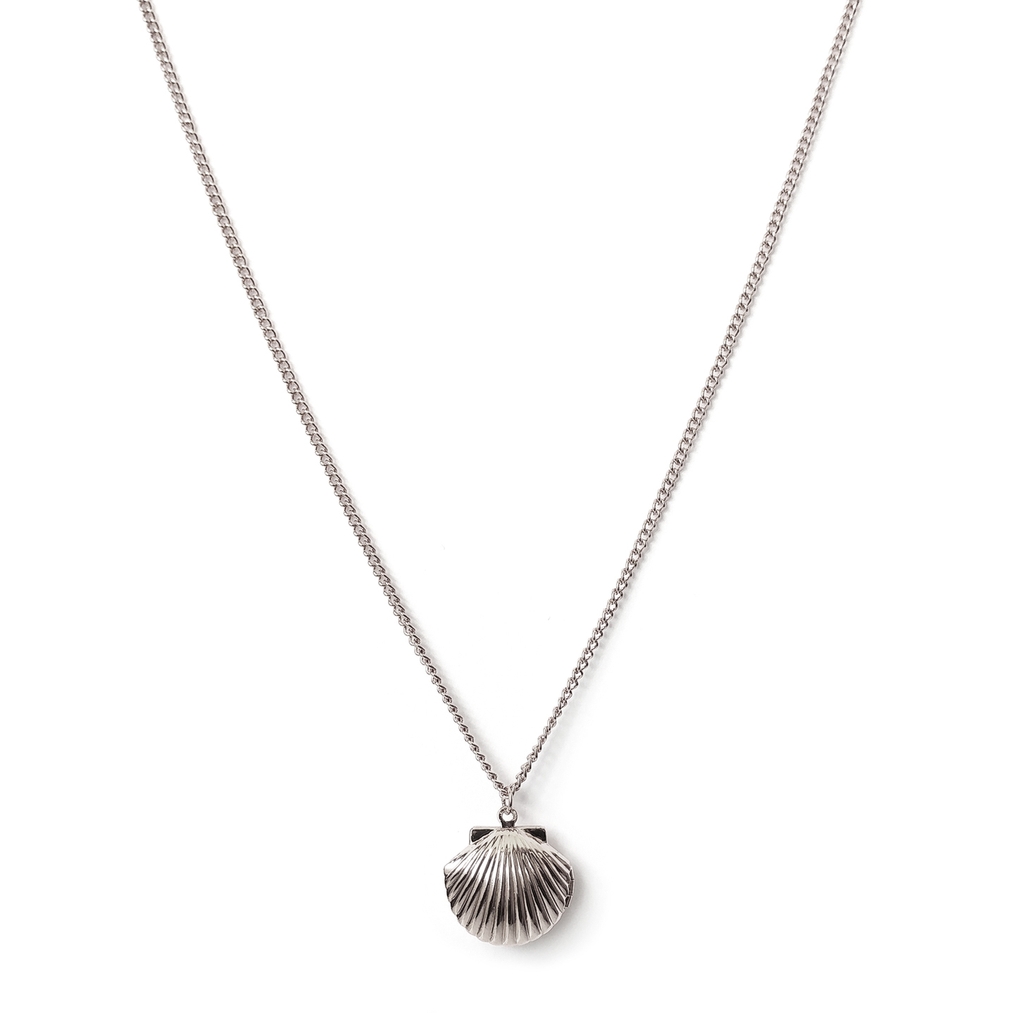 Charov Shell Locket Necklace in Silver