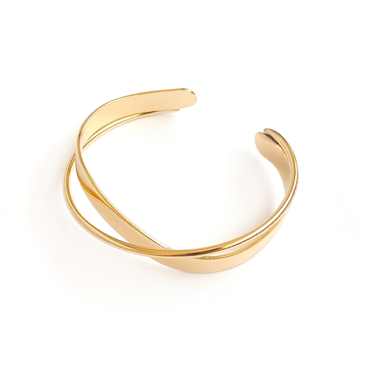 Hidelle Crossover Bangle in Gold