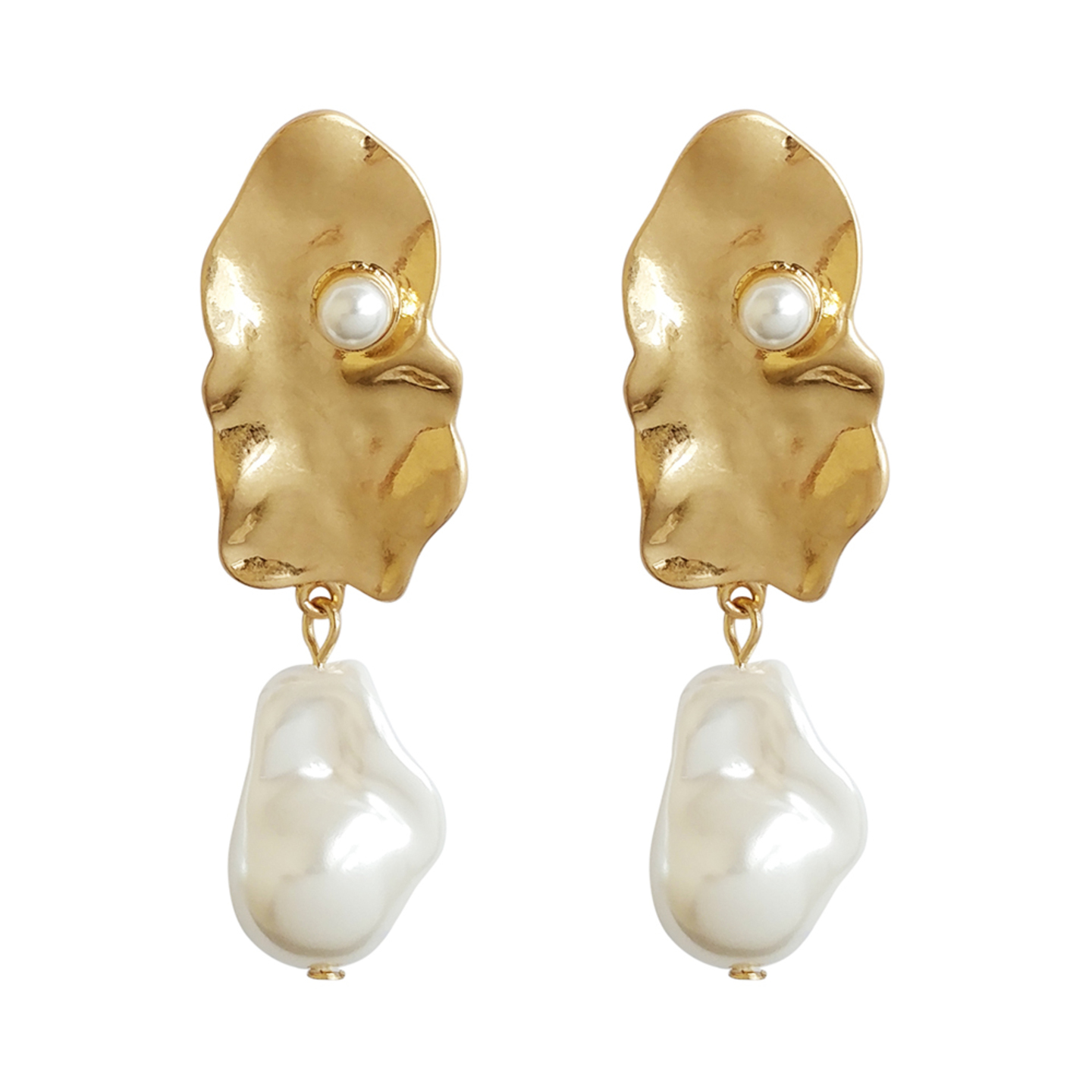 Harper Abstract Pearl Earrings