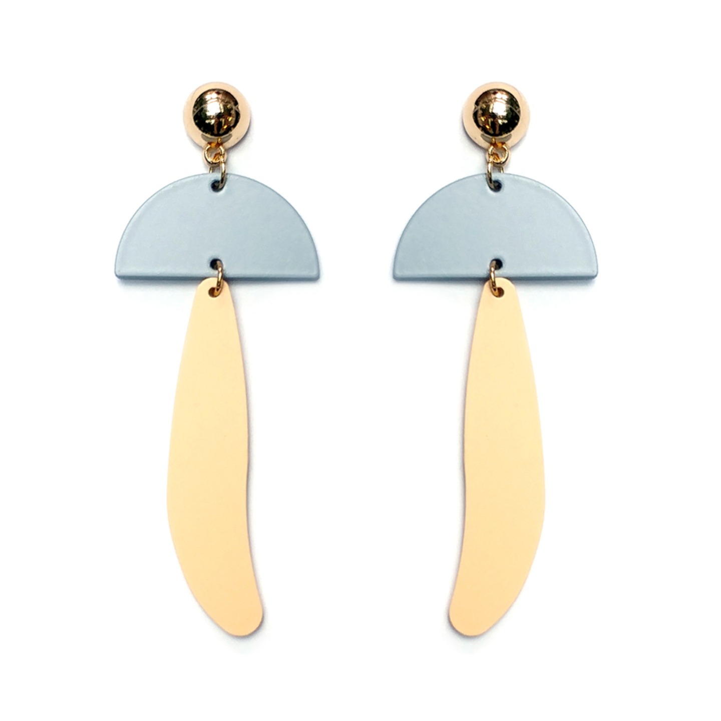 Norma Colourblock Long Drop Earrings