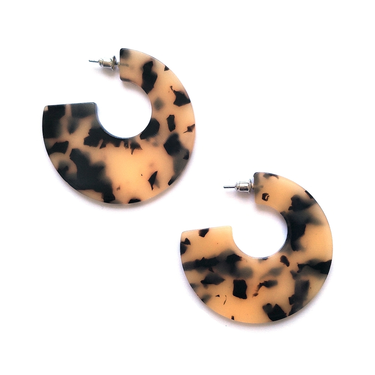 Ultra Speckled Resin Hoops in Camel