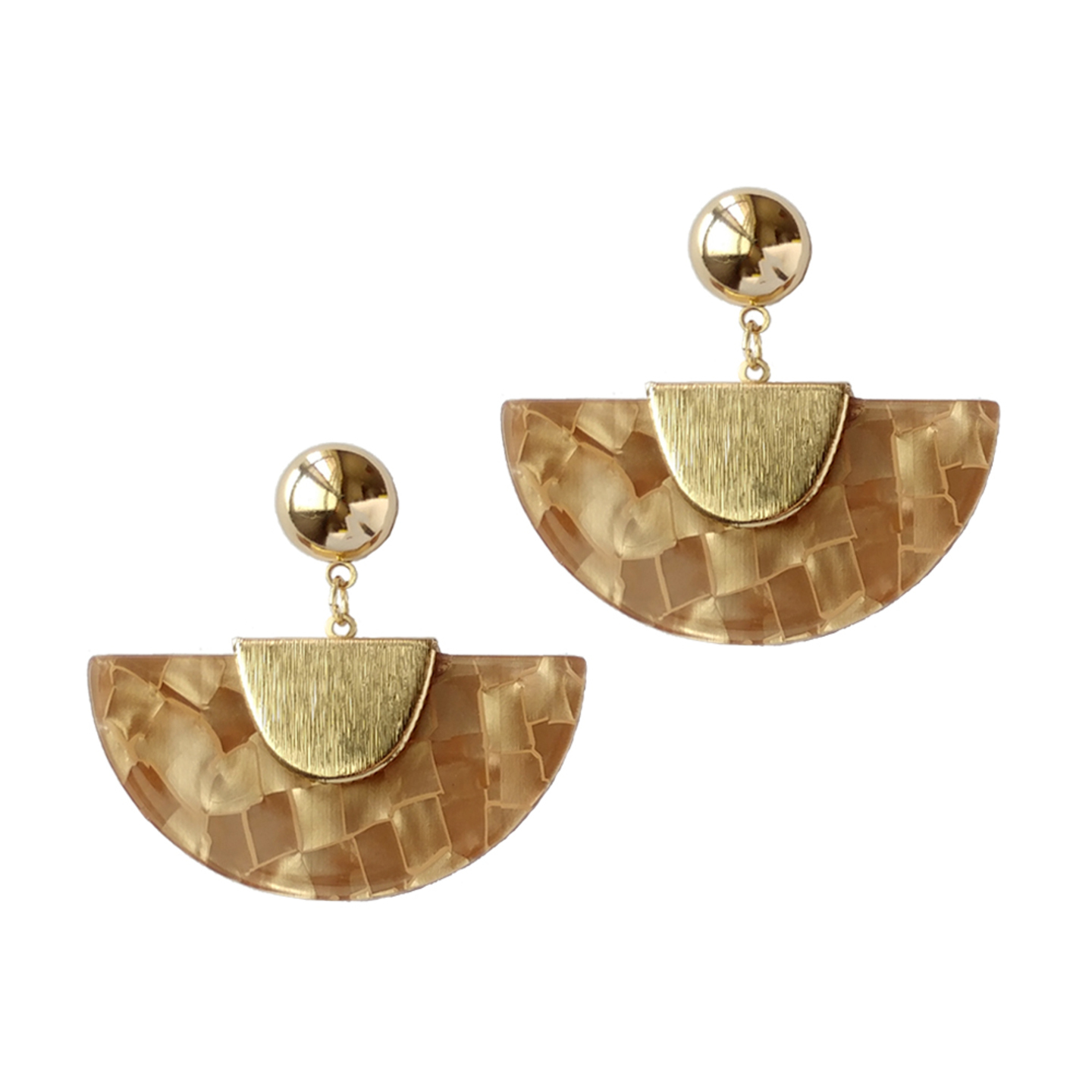 Milagros Abstract Earrings in Desert