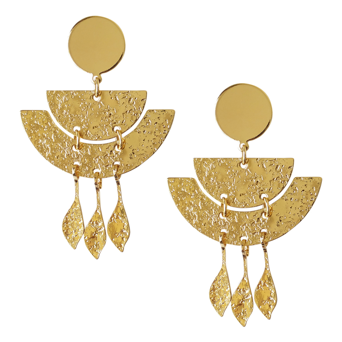 Nevaeh Hammered Statement Earrings