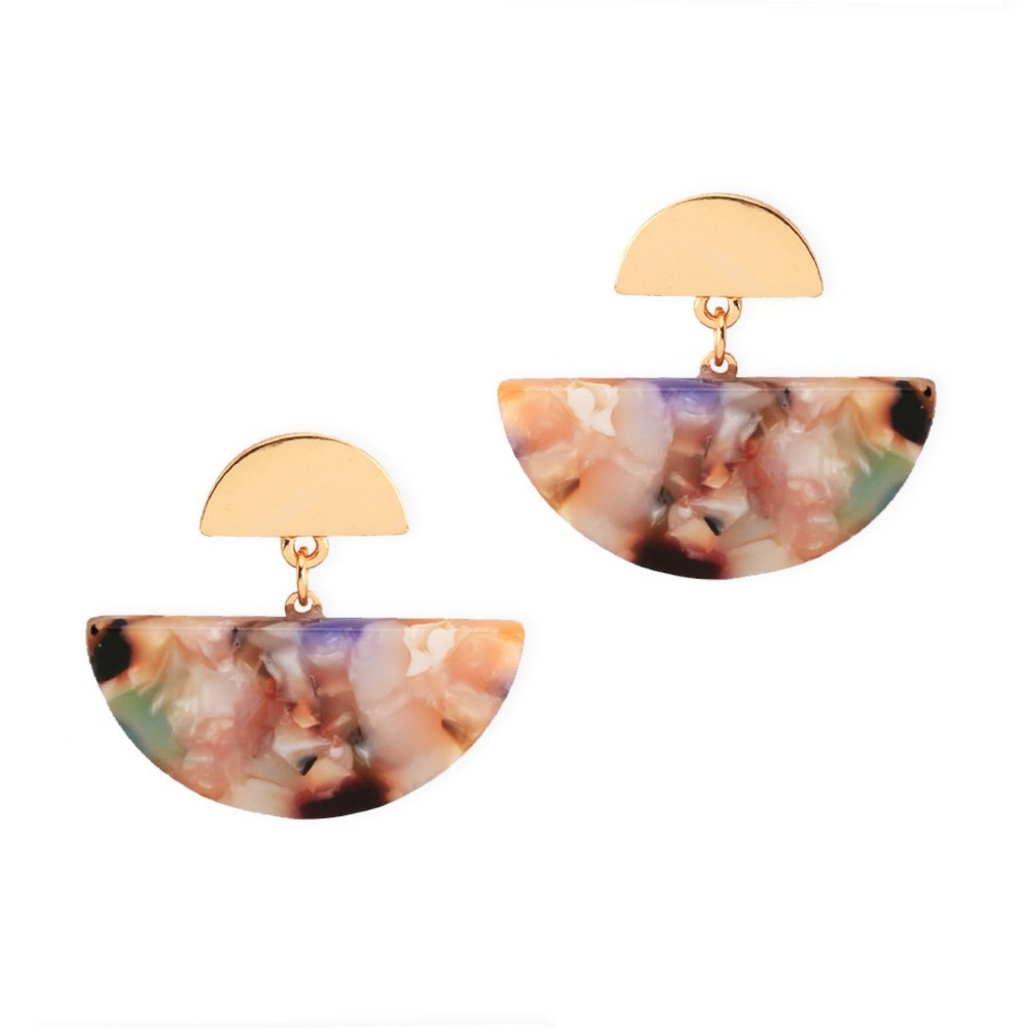Amara Resin Earrings in Chocolate