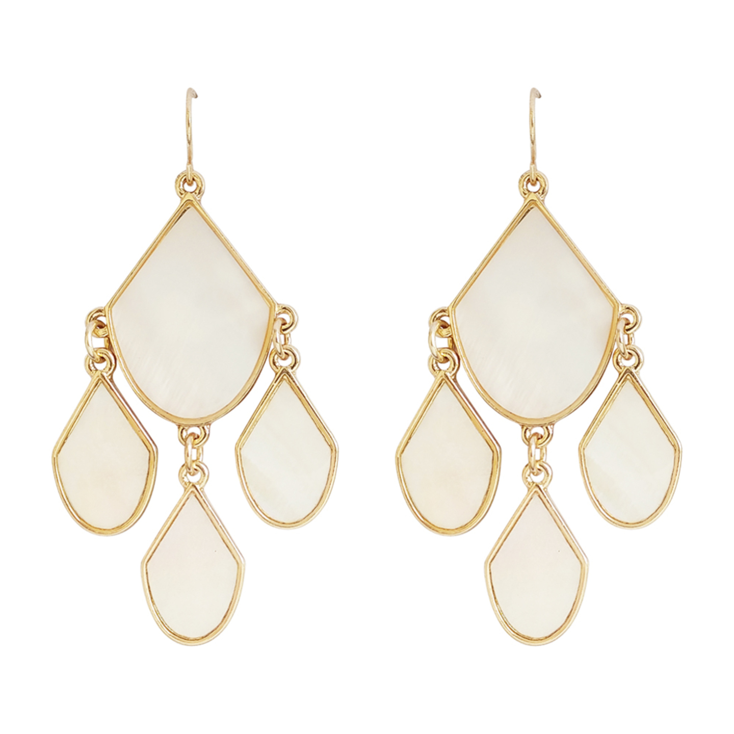 Dondi Shell Teardrop Chandelier Earrings