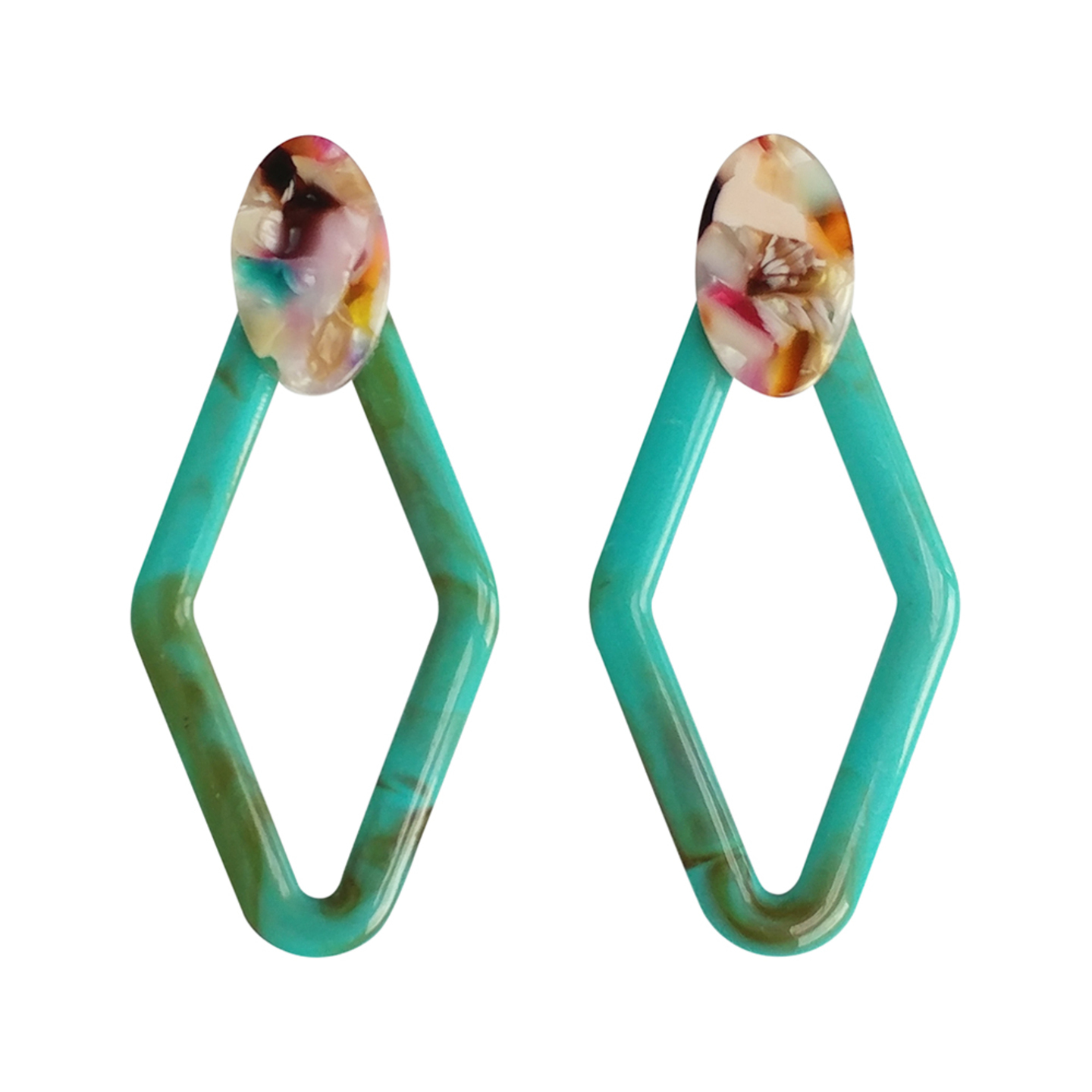 Kadence Rhombus Resin Earrings