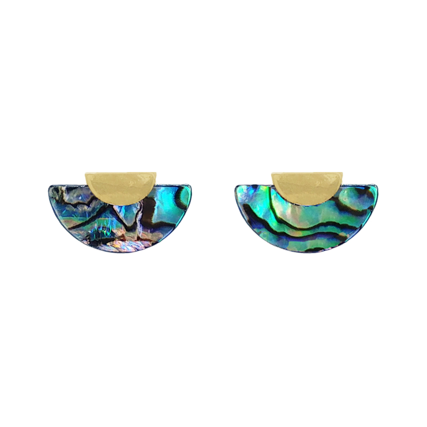 Meribelle Shellrock Studs in Gold