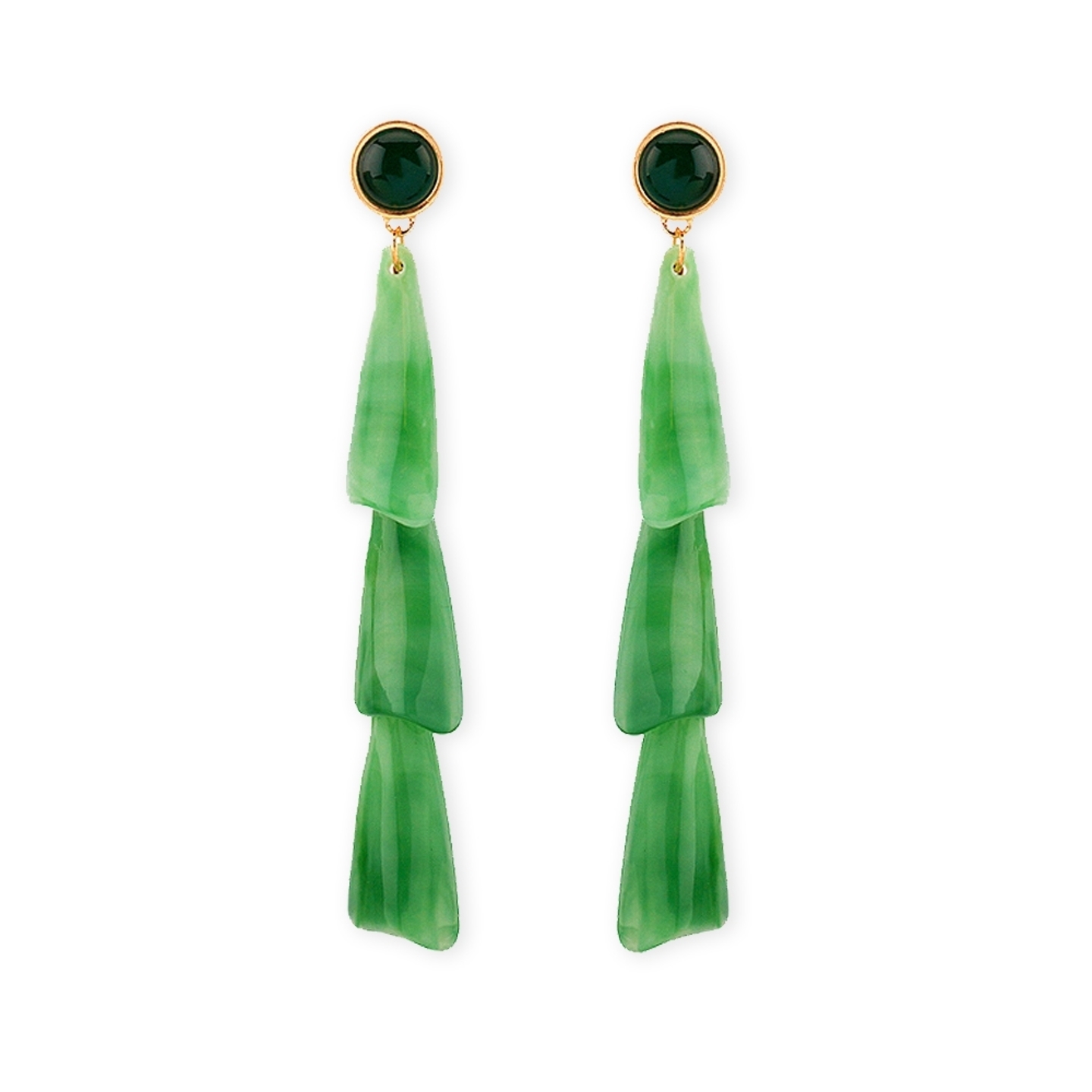Cascada Waterfall Earrings in Green
