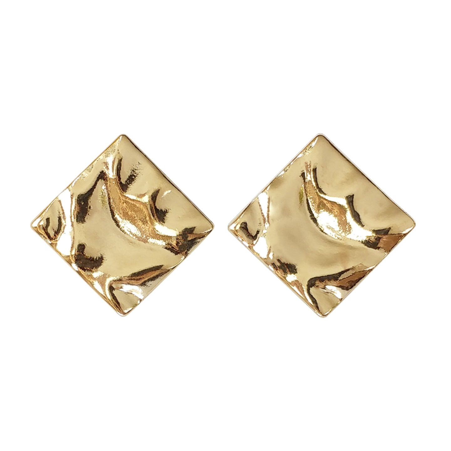 Eduarda Hammered Studs in Gold
