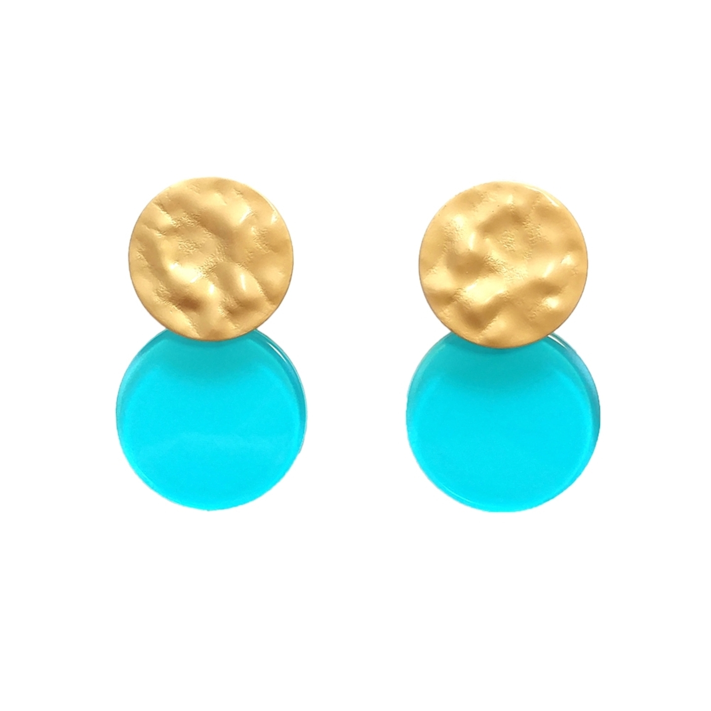 Joria Lucite Candy Earrings in Turquoise