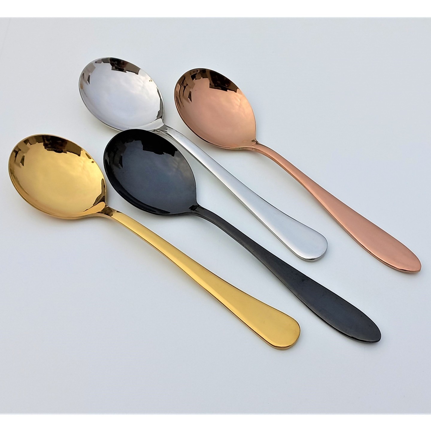 Round Spoon 18cm  MTY, KUR, VRH  4 Colors  3mm Thick Cutlery