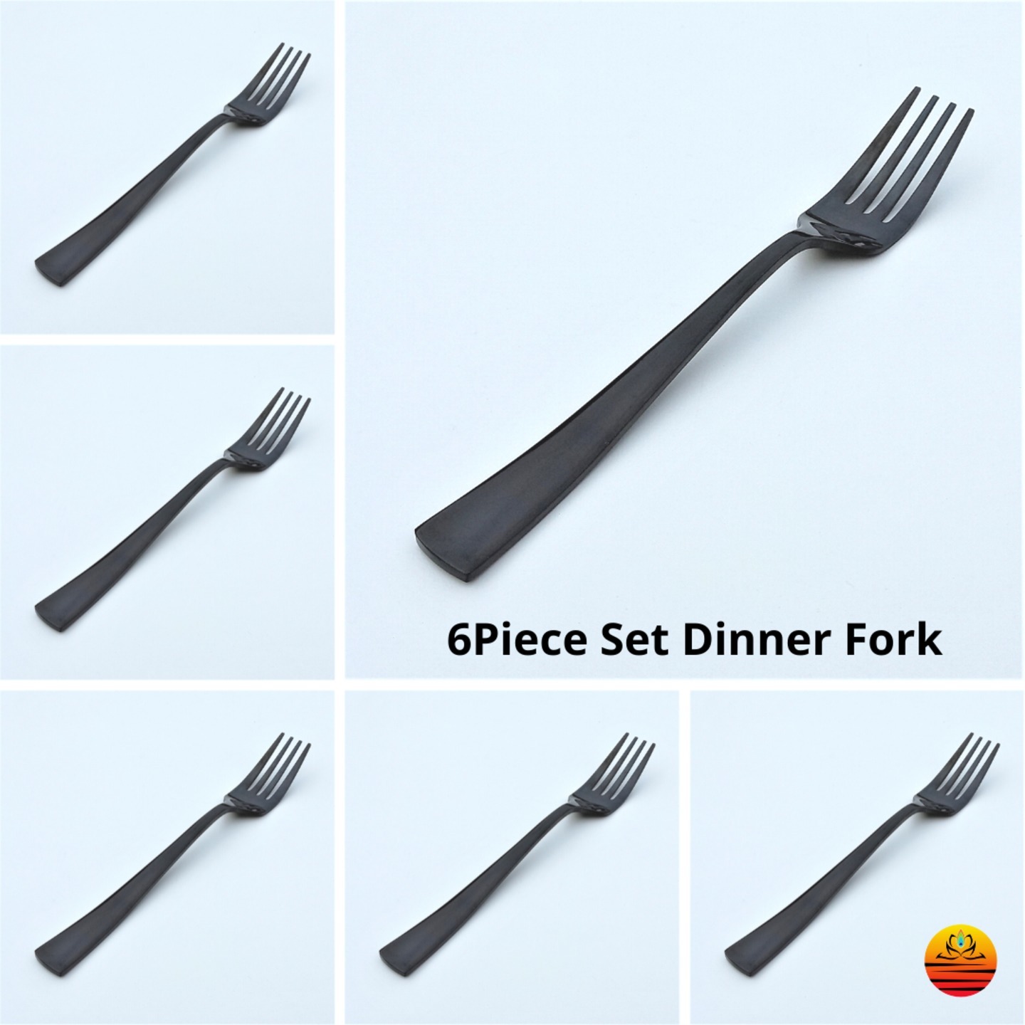 VMN-6 Pieces Baby Fork Set  18cm-3 Colors- Mirror Polish Cutlery