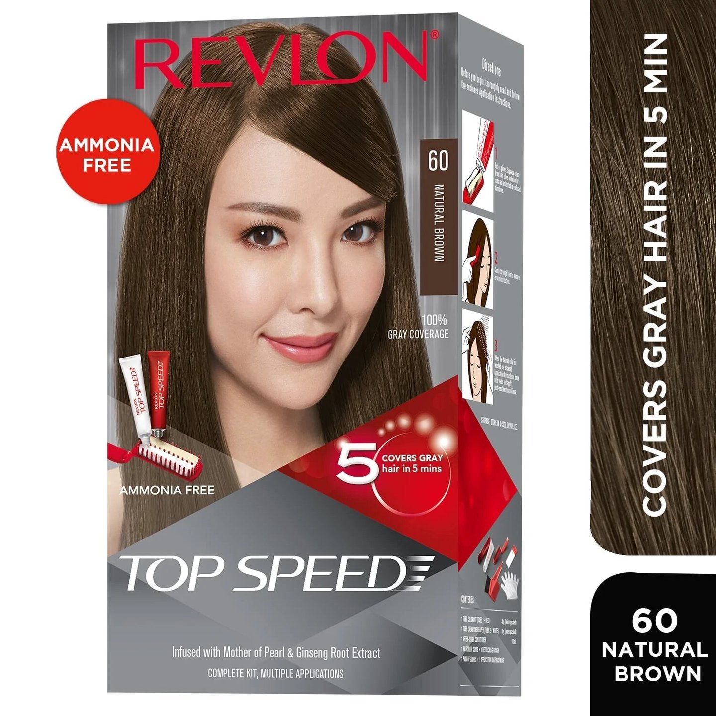 Revlon TOP SPEED NATURAL BROWN 60 Hair Color