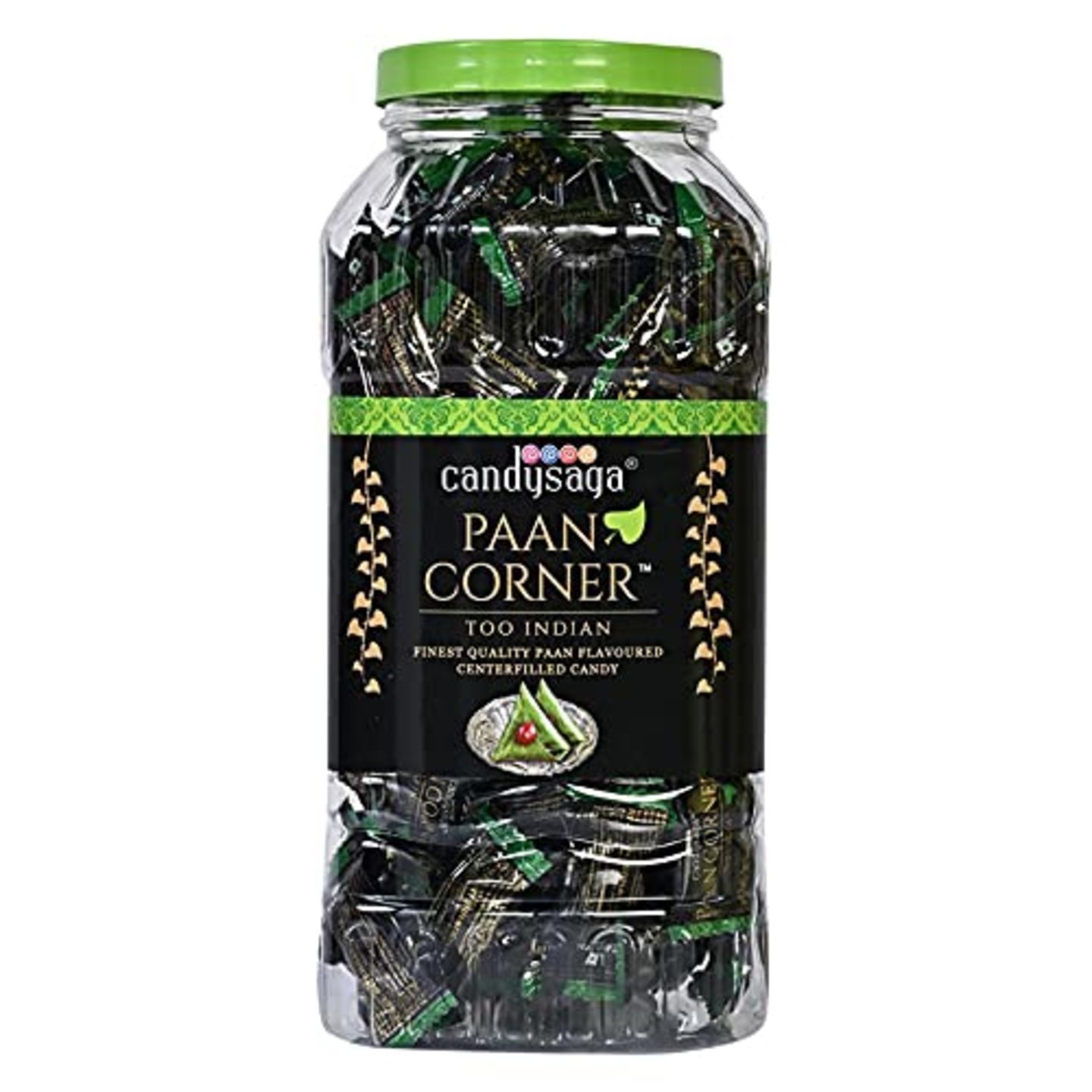 Creando Candysaga Paan Corner Paan Flavoured Candy Jar Pack of 1- 175 Pcs