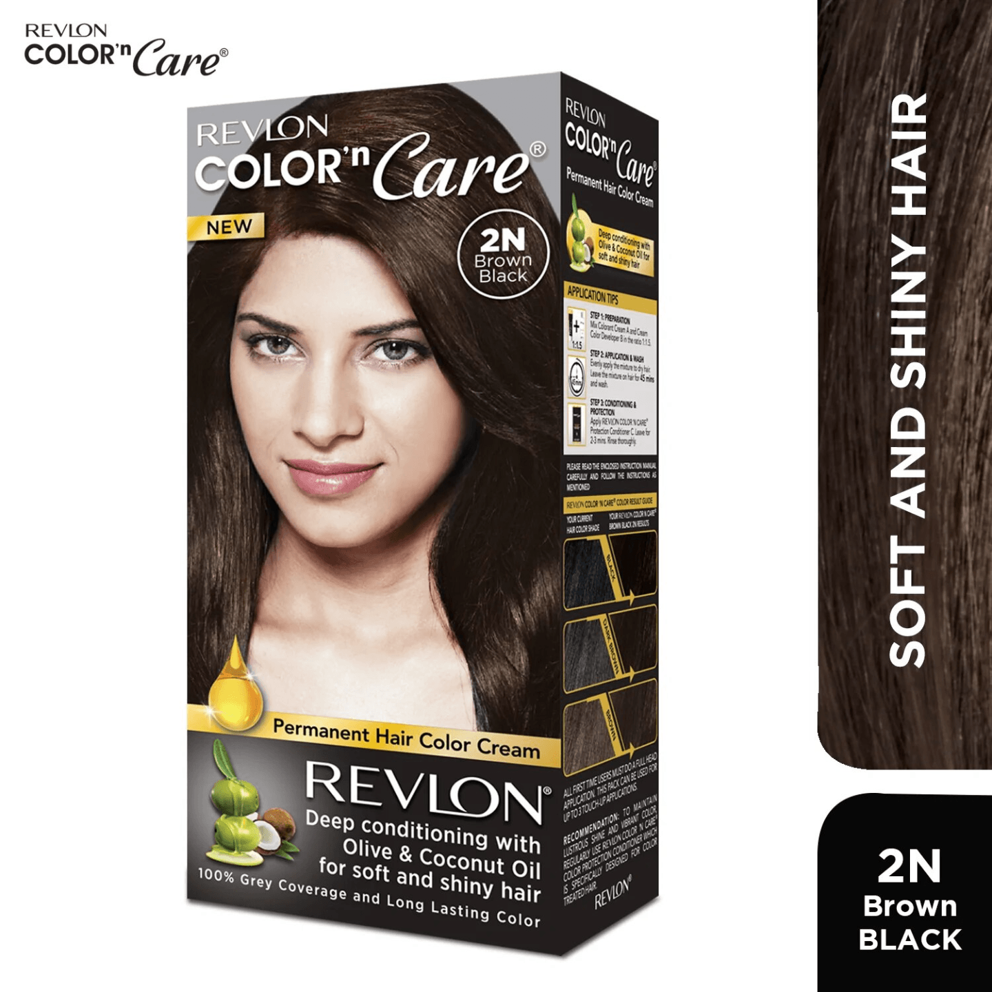 Revlon COLOR N CARE BROWN BLACK 2N Hair colour