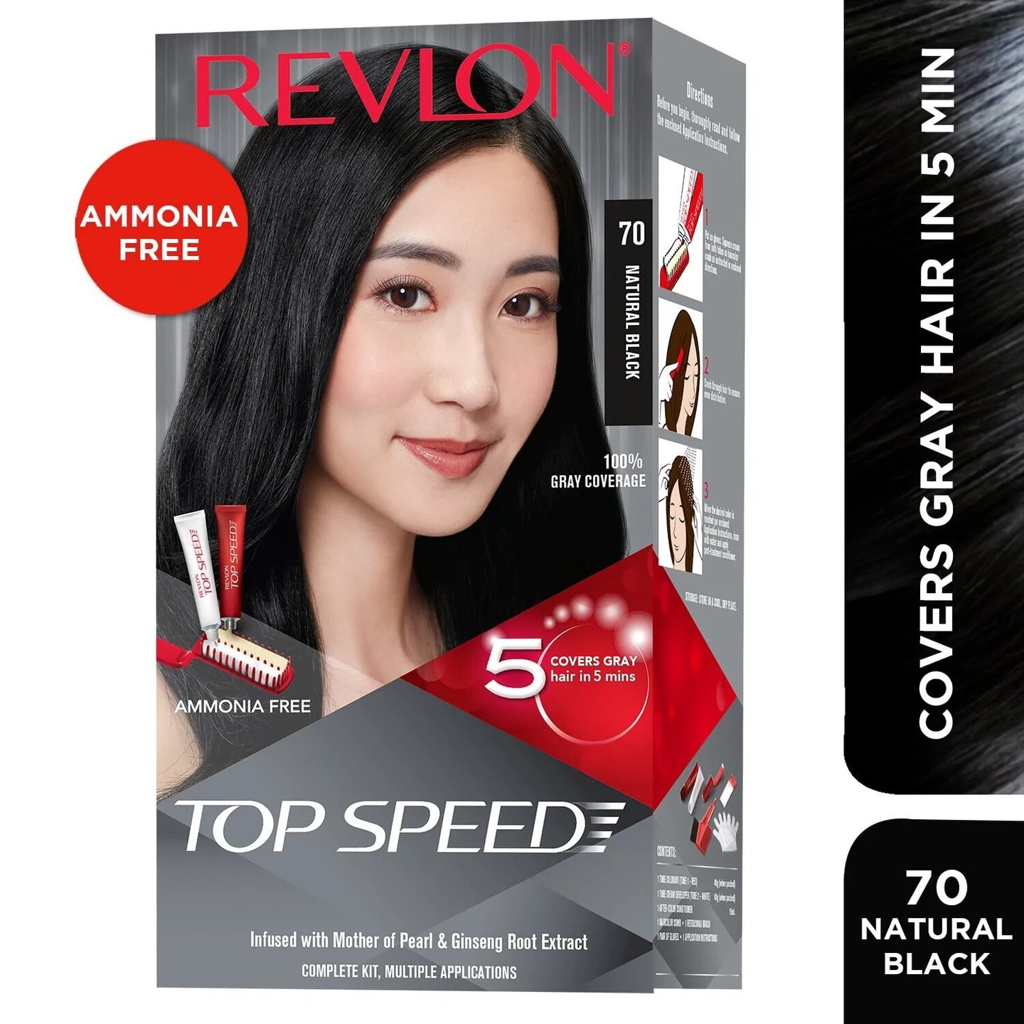 Revlon TOP SPEED NATURAL BLACK 70 Hair Color