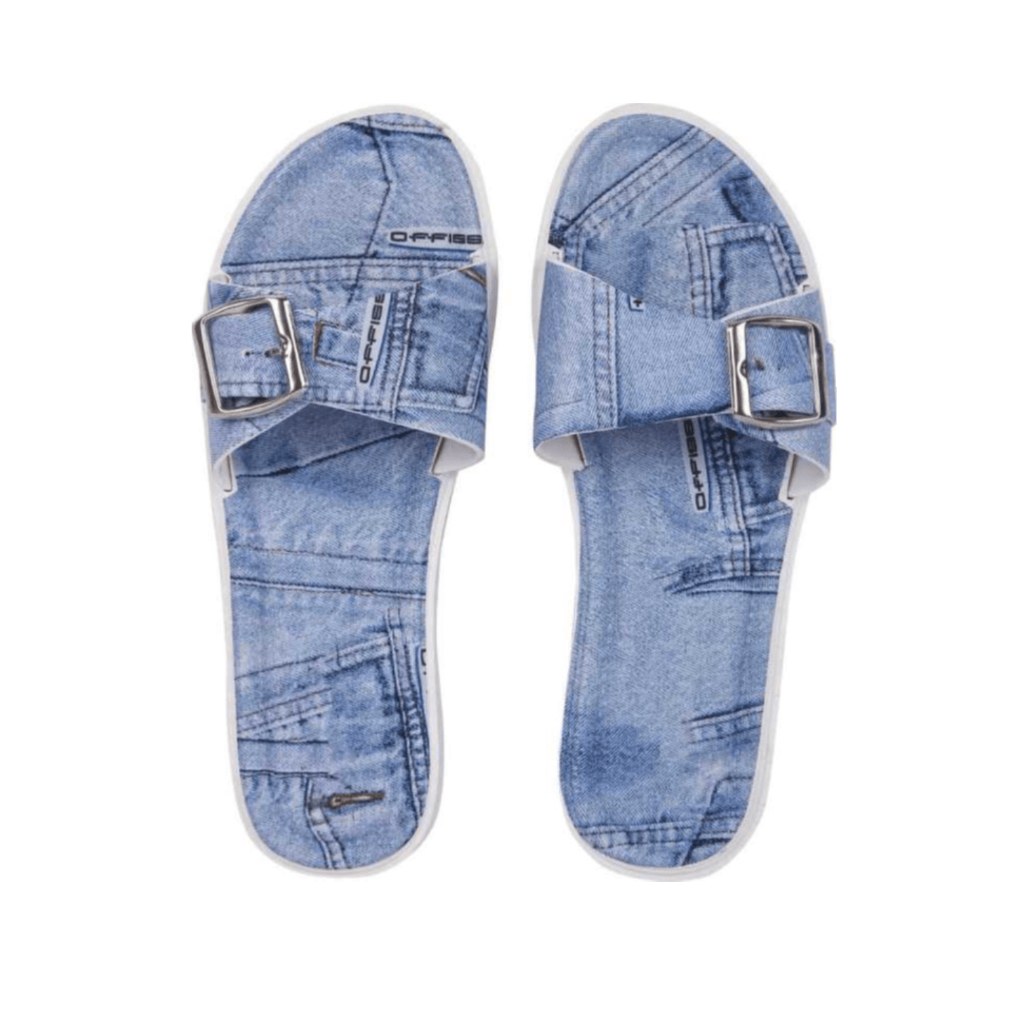 Blue Denim Print Flat Pair of Flip Flop