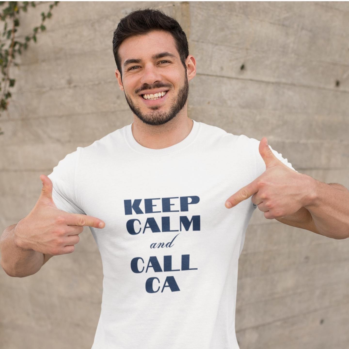 keep calm and call ca chartered accountant t-shirt