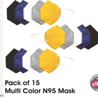 multi color N95 mask 15 Nos