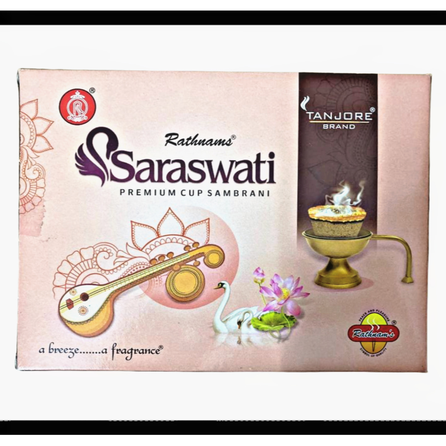 Saraswati Organic Sambrani Dhoop Sticks pack of 4 boxes