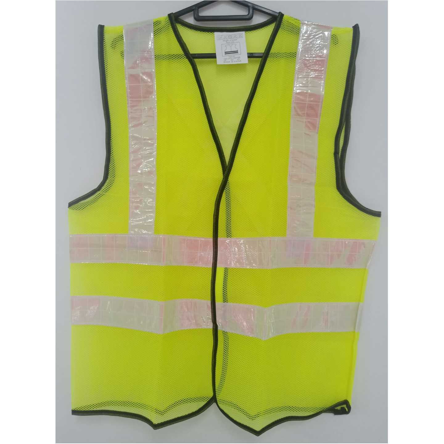 SAFETY VEST WITH REFLECTIVE X STRIP