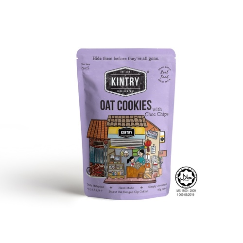 KINTRY Oat Cookies with Choc Chips 40g Halal