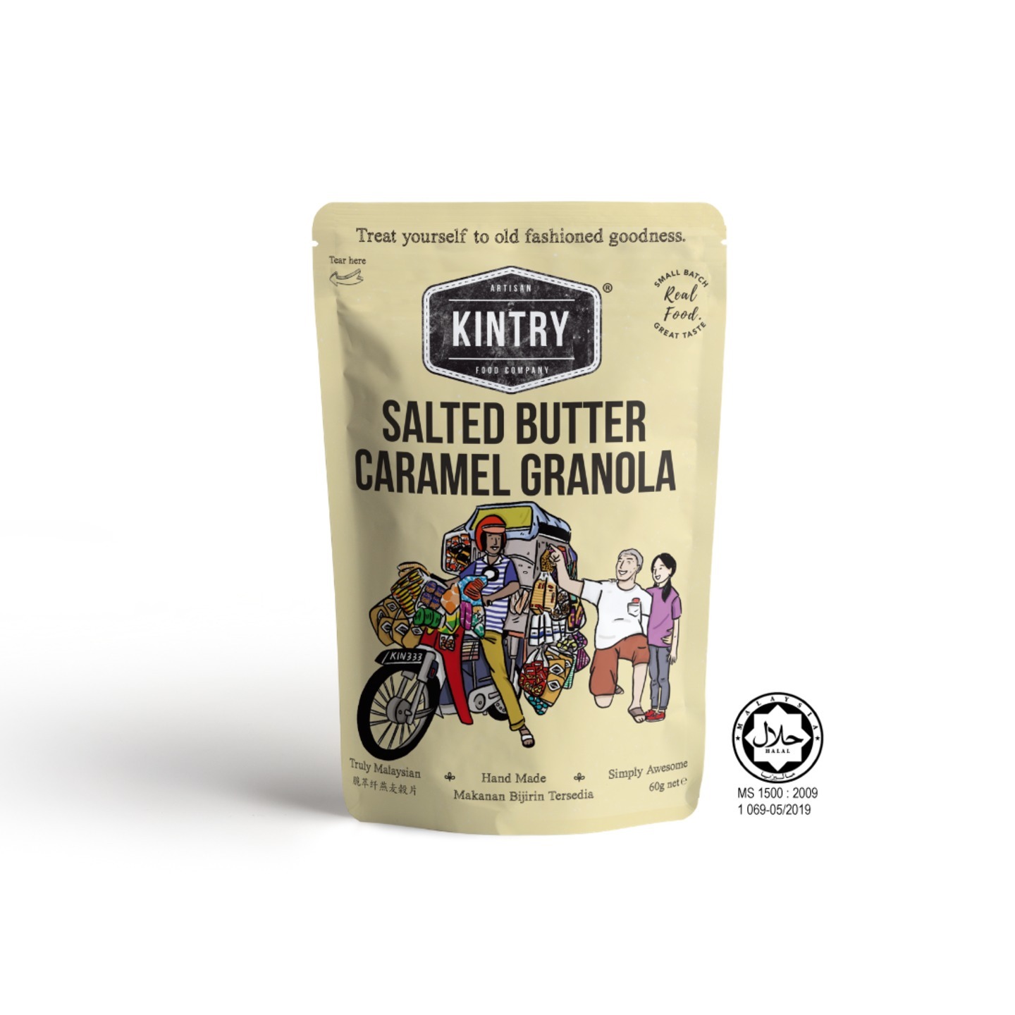KINTRY Salted Butter Caramel Granola 60g Halal