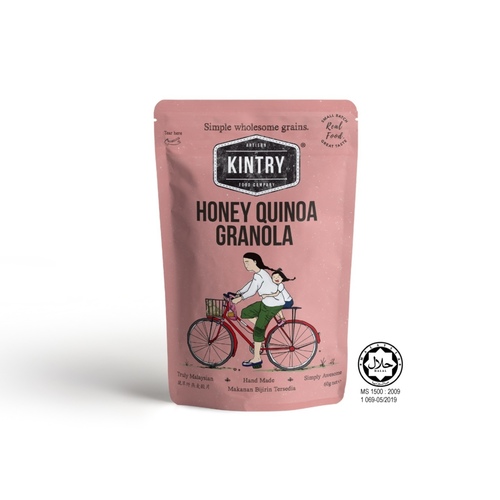 KINTRY Honey Quinoa Granola - no nuts 60g Halal