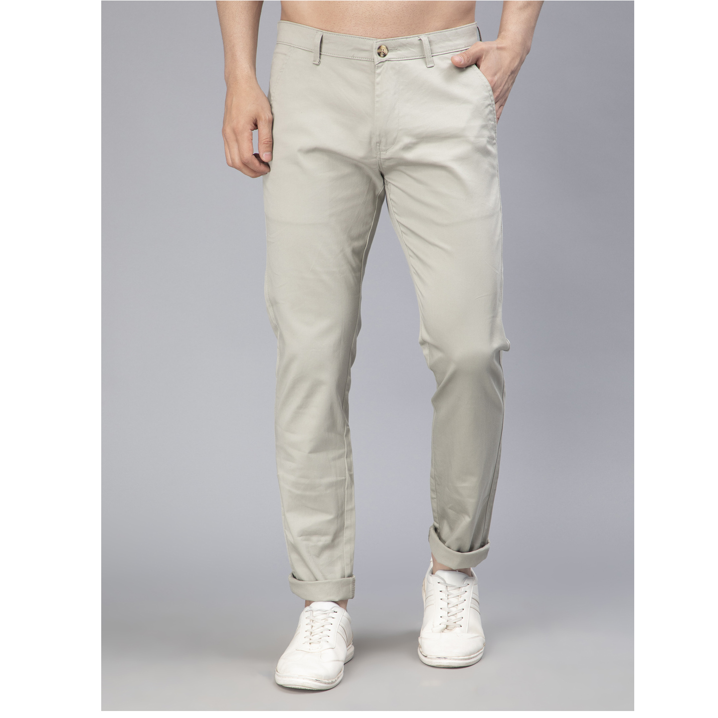 Men cotton trouser pista tone