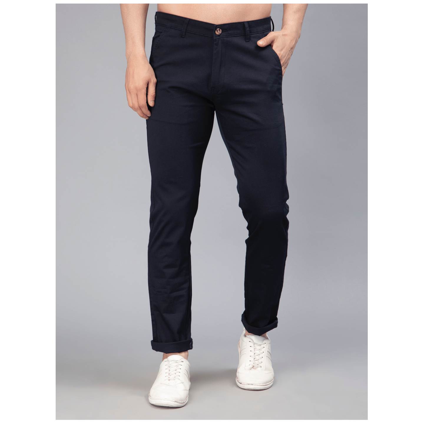 Men cotton trouser deep blue