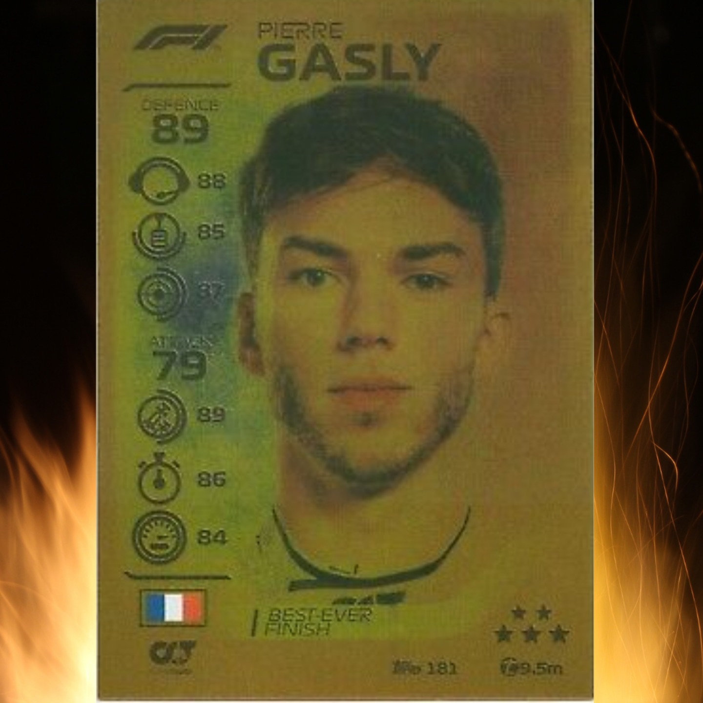 PIERRE GASLEY Turbo Attax GOLD Best Finish Card