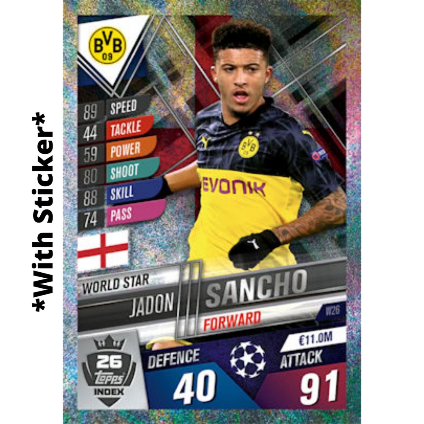 Jadon Sancho MATCH ATTAX 101 2019-20