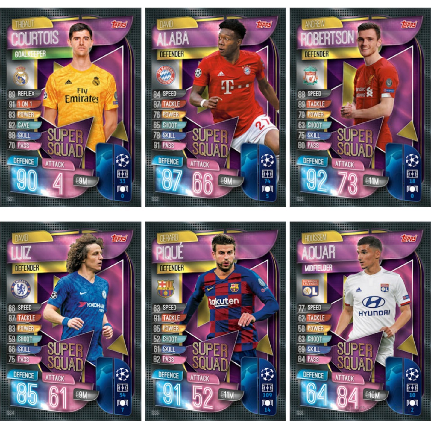 Individual Cards - Match Attax 2019-20 Super Squad Cards