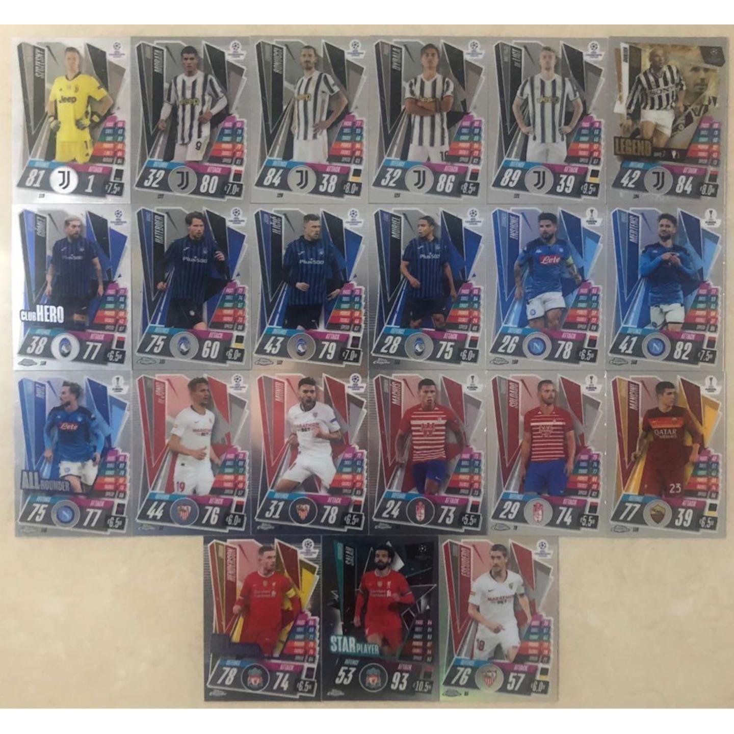 MATCH ATTAX CHROME CARDS