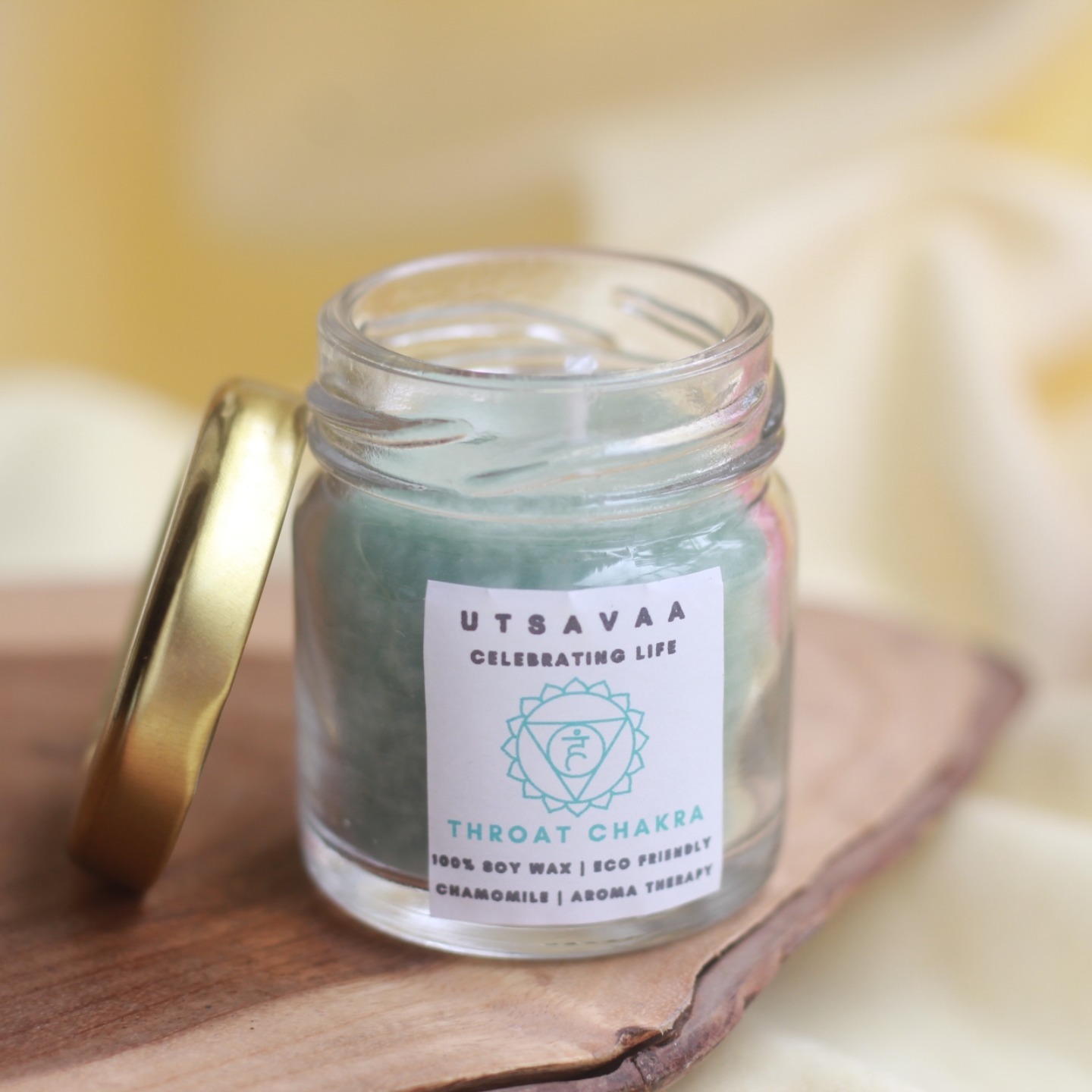 Throat Chakra Soy Wax Candles Aroma Therapy
