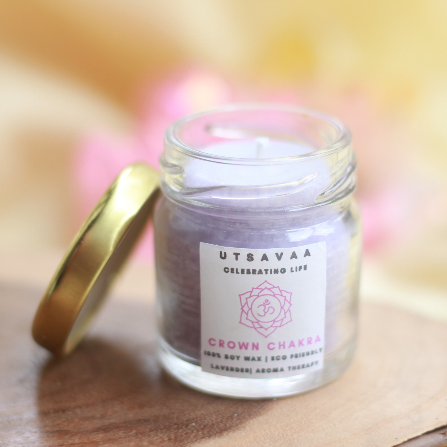 Crown Chakra Soy Wax Candles Aroma Therapy