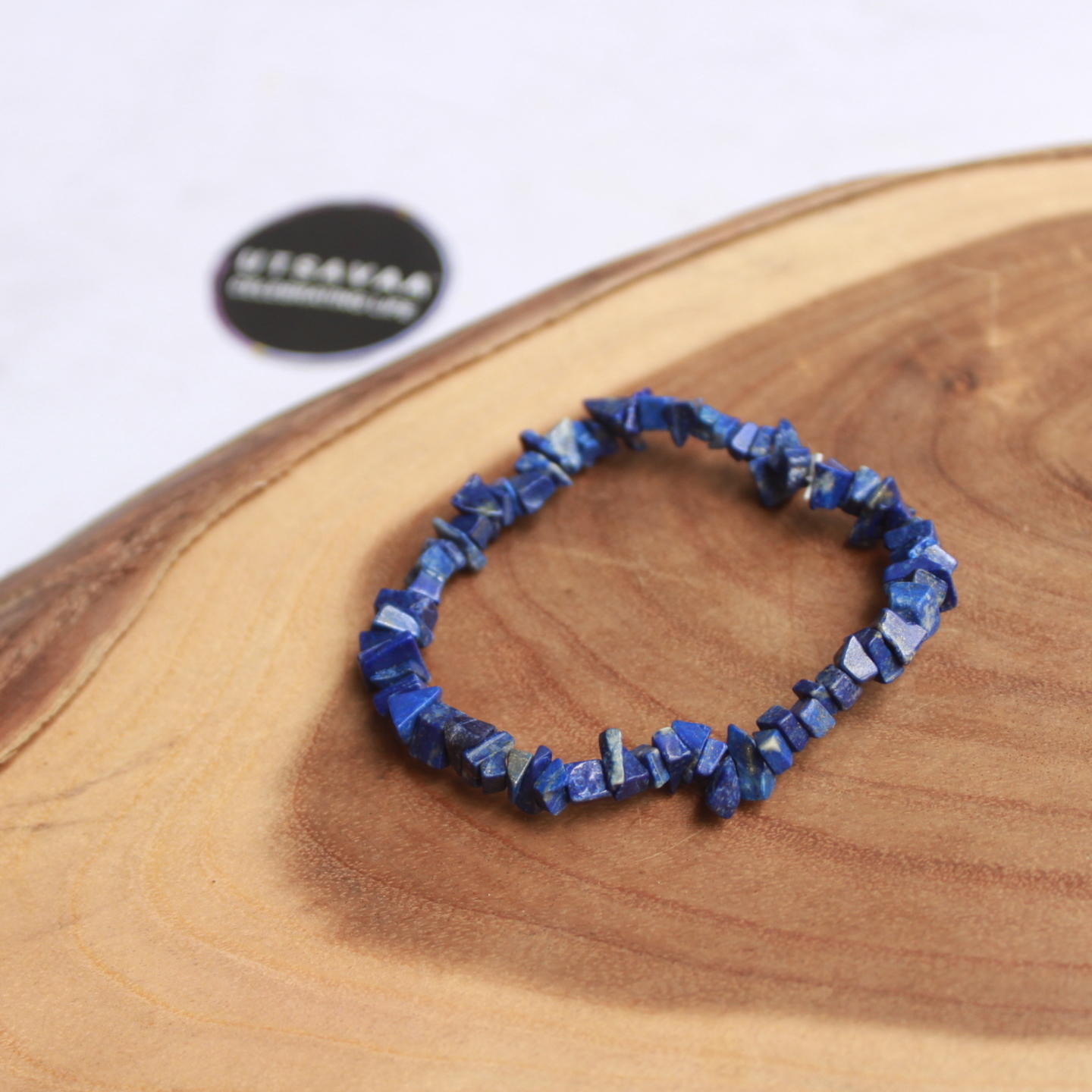 Lapis lazuli crystal chip bracelet Utsavaa 