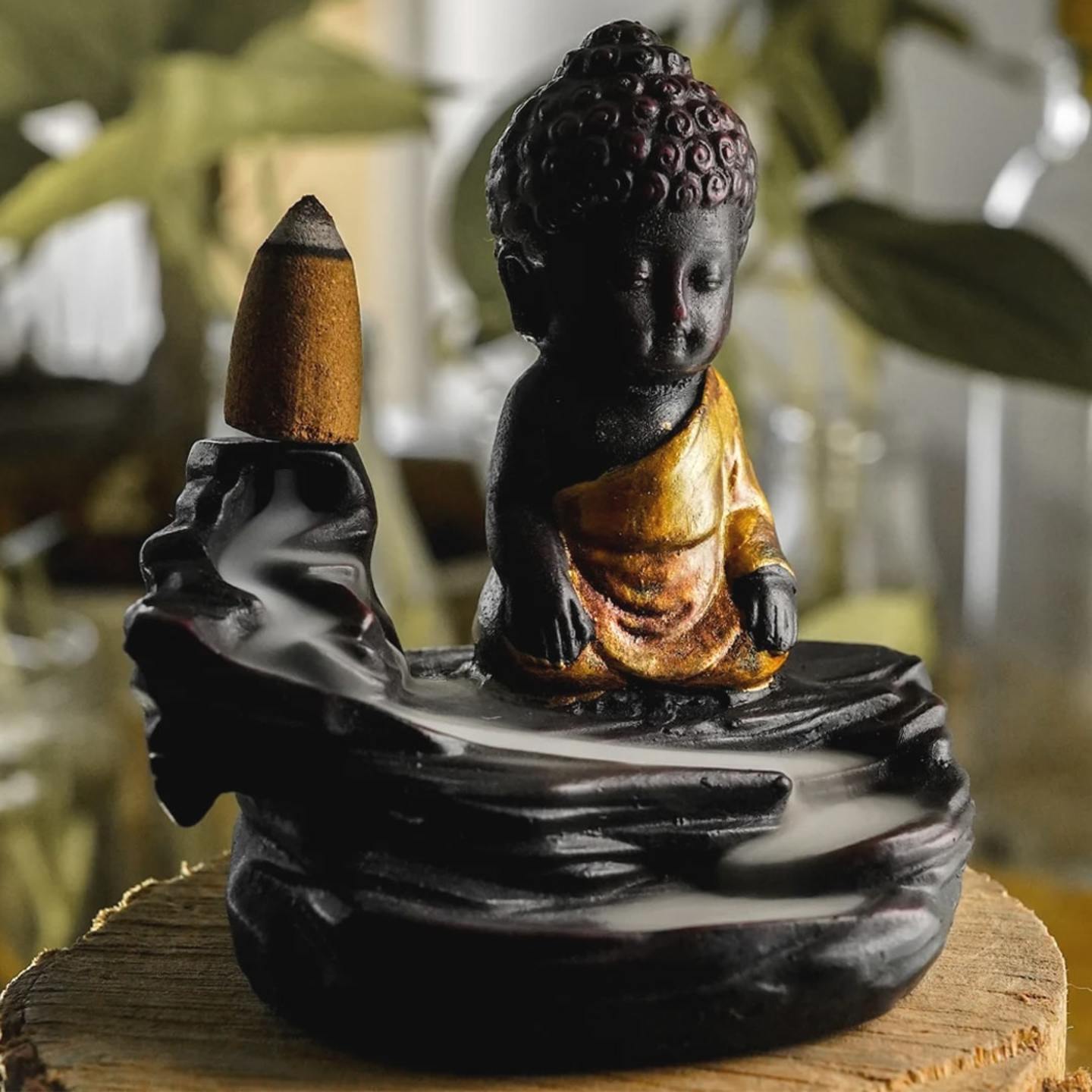 Buddha Backflow Idols Black 