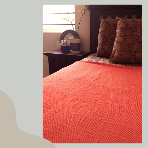 rust color bedspread