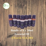 Exclusive Deal Bundle of 8 x 30ml Essential Oil water based