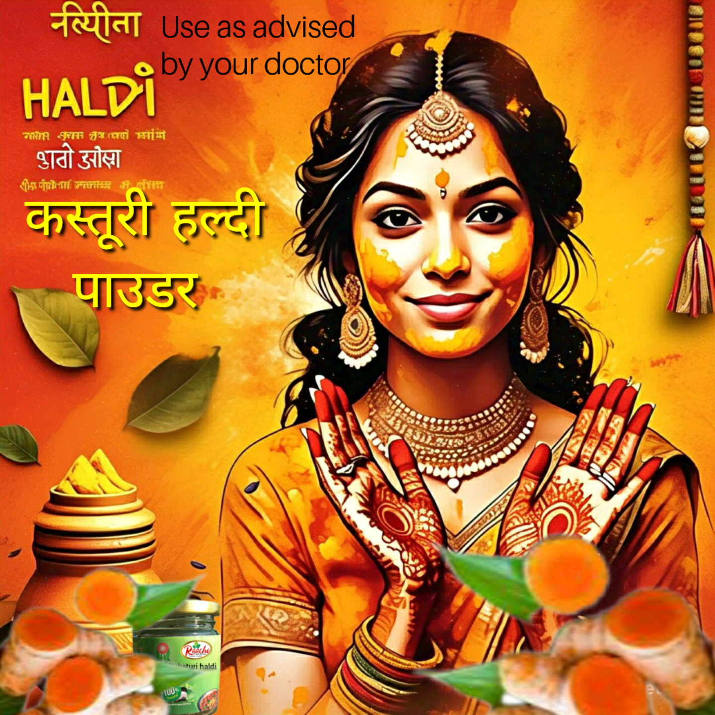 Kasturi Turmeric 100 gram jar pack