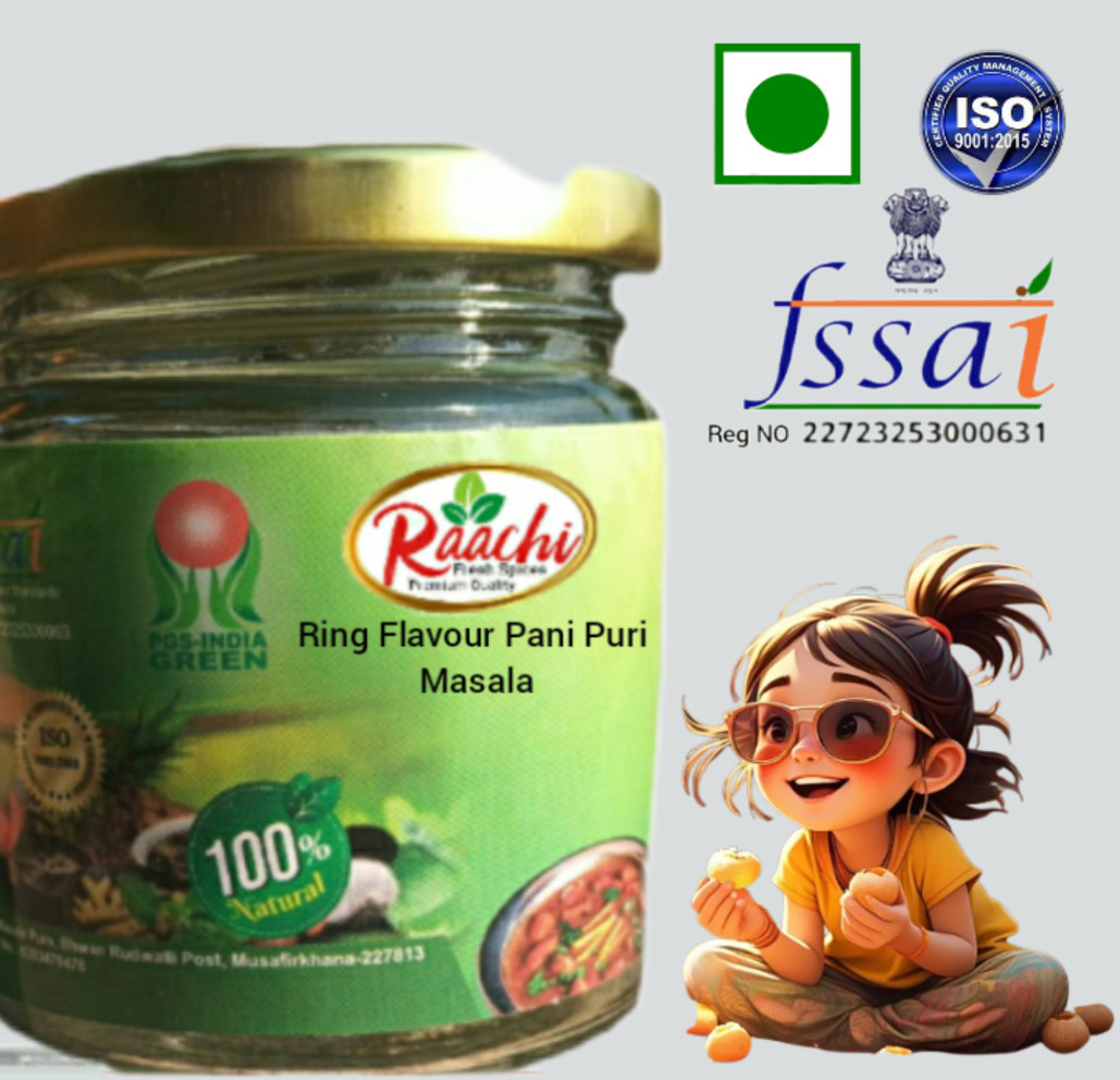 Raachi hing panipuri masala jar pack 100gm 