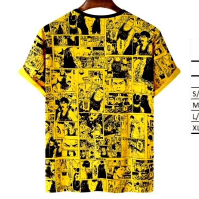 Divine Creation Crepe Yellow Printed T-shirt For Men