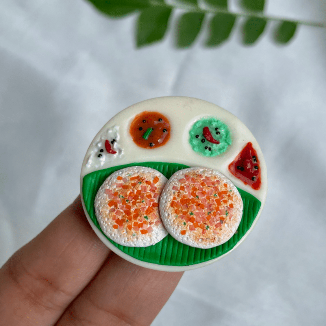 Miniature Uttpam Fridge Magnet