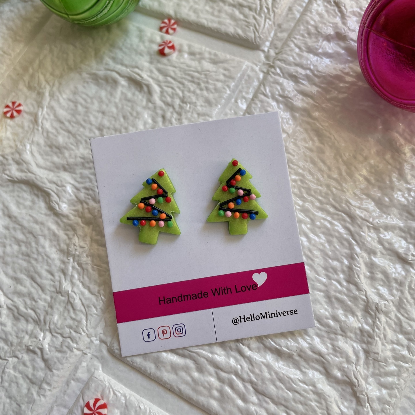 Miniature Christmas trees Earrings